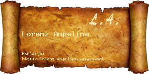 Lorenz Angelina névjegykártya